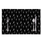 Black And White Ballet Pattern Print Placemat