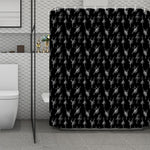 Black And White Ballet Pattern Print Polyester Shower Curtain