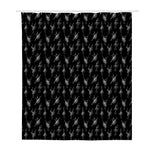Black And White Ballet Pattern Print Polyester Shower Curtain