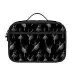 Black And White Ballet Pattern Print Portable Lunch Bag