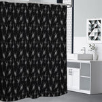 Black And White Ballet Pattern Print Premium Shower Curtain