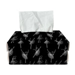 Black And White Ballet Pattern Print Rectangle Tissue Box Cover