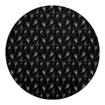 Black And White Ballet Pattern Print Round Blanket