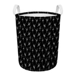 Black And White Ballet Pattern Print Round Laundry Basket