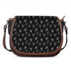 Black And White Ballet Pattern Print Saddle Bag