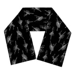Black And White Ballet Pattern Print Scarf