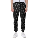 Black And White Ballet Pattern Print Scuba Joggers