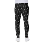 Black And White Ballet Pattern Print Scuba Joggers