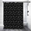 Black And White Ballet Pattern Print Shower Curtain