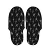 Black And White Ballet Pattern Print Slippers