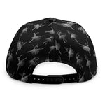 Black And White Ballet Pattern Print Snapback Cap