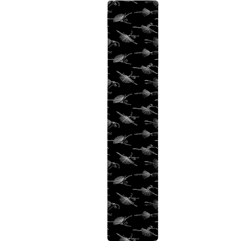 Black And White Ballet Pattern Print Table Runner