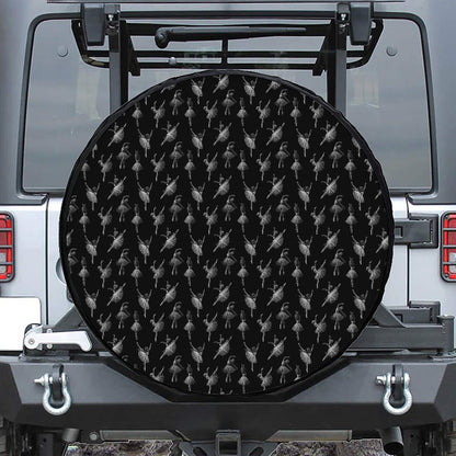 Black And White Ballet Pattern Print Tire Cover
