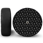 Black And White Ballet Pattern Print Tire Cover With Camera Hole