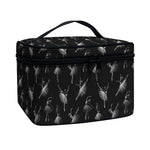 Black And White Ballet Pattern Print Travel Makeup Bag