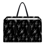 Black And White Ballet Pattern Print Utility Tote Bag