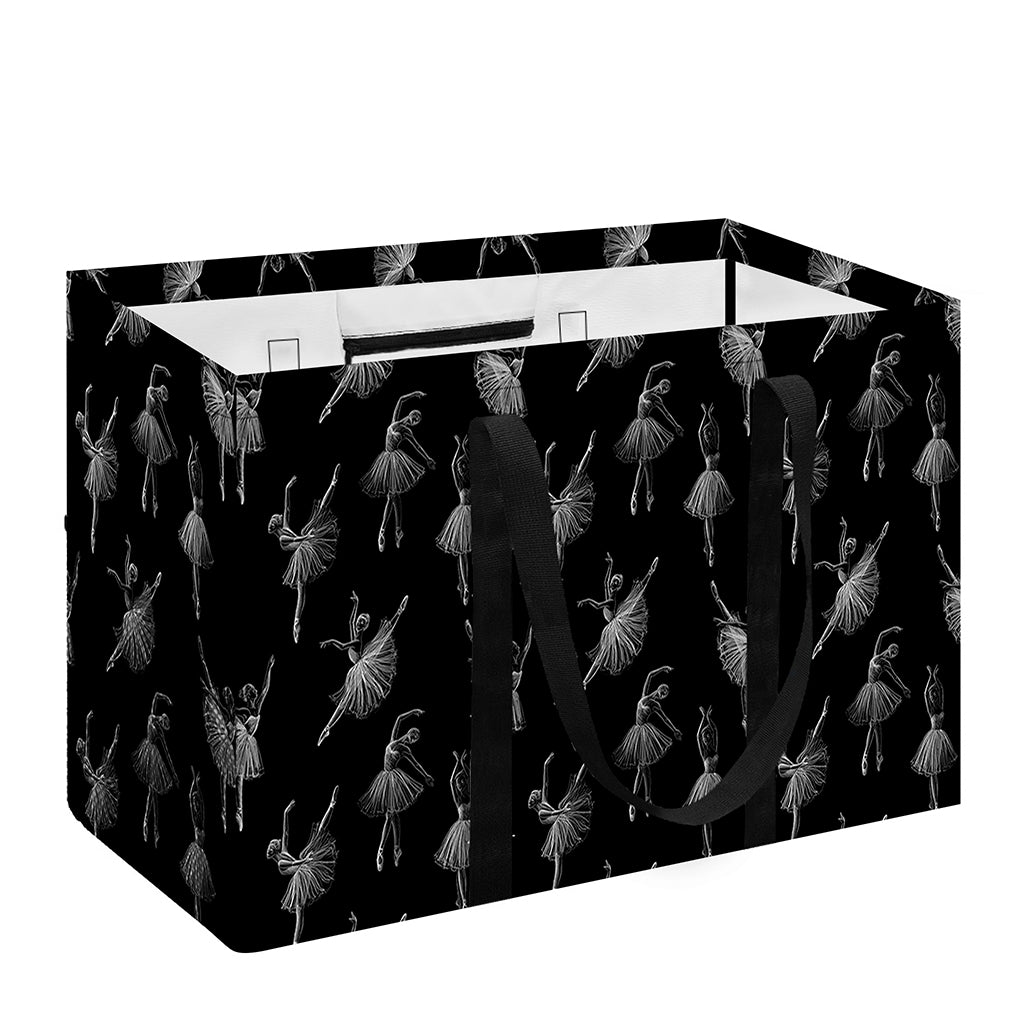 Black And White Ballet Pattern Print Utility Tote Bag