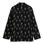 Black And White Ballet Pattern Print Women's Blazer