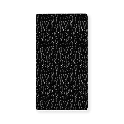 Black And White Balloon Pattern Print Baby Crib Sheet