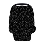 Black And White Balloon Pattern Print Baby Seat Cover