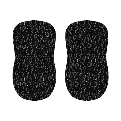 Black And White Balloon Pattern Print Bar Stool Covers