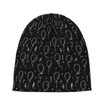Black And White Balloon Pattern Print Beanie