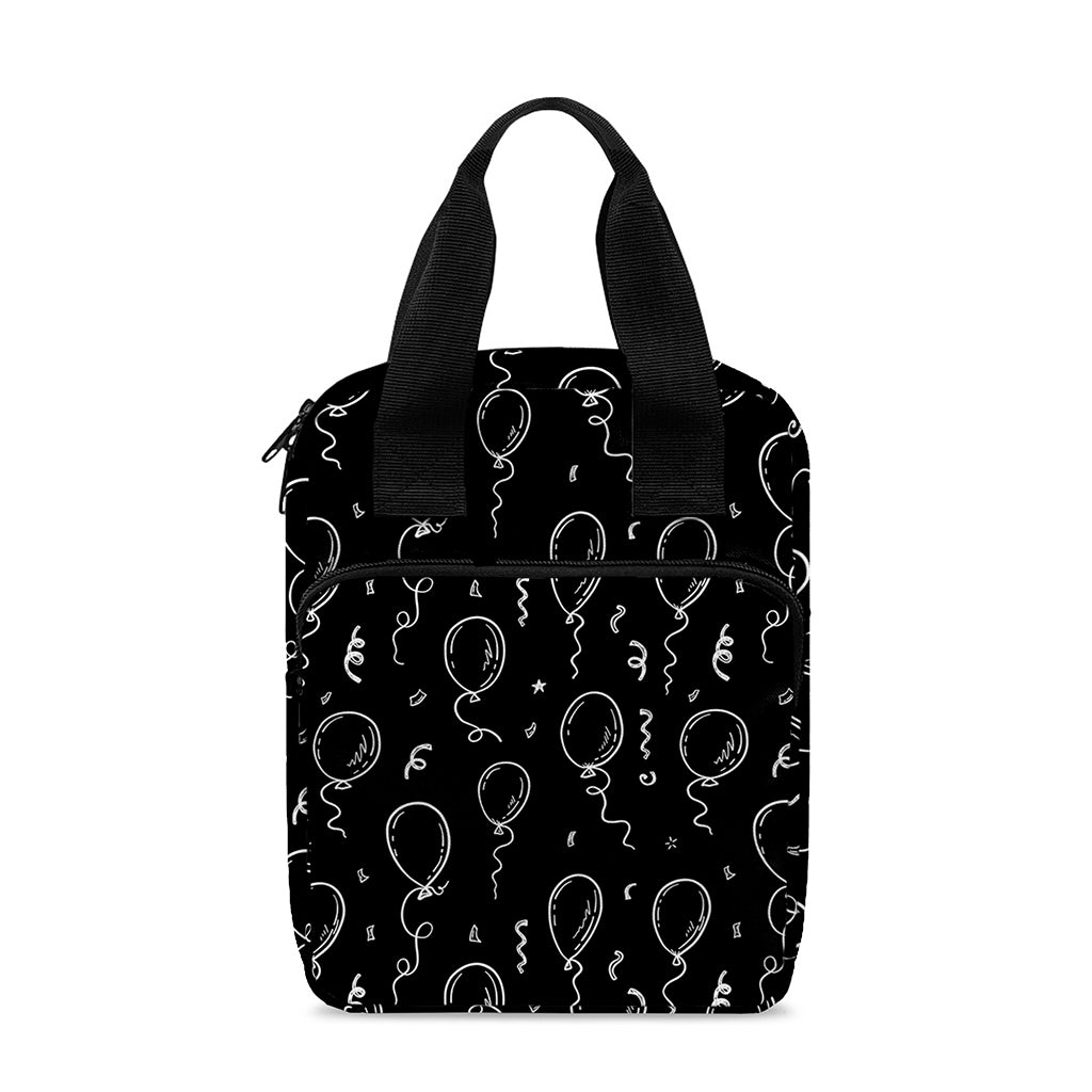 Black And White Balloon Pattern Print Bible Tote Bag
