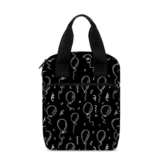 Black And White Balloon Pattern Print Bible Tote Bag