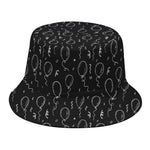 Black And White Balloon Pattern Print Bucket Hat