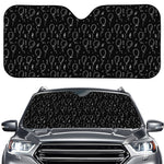 Black And White Balloon Pattern Print Car Windshield Sun Shade