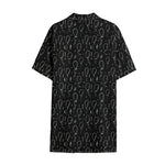 Black And White Balloon Pattern Print Cotton Hawaiian Shirt