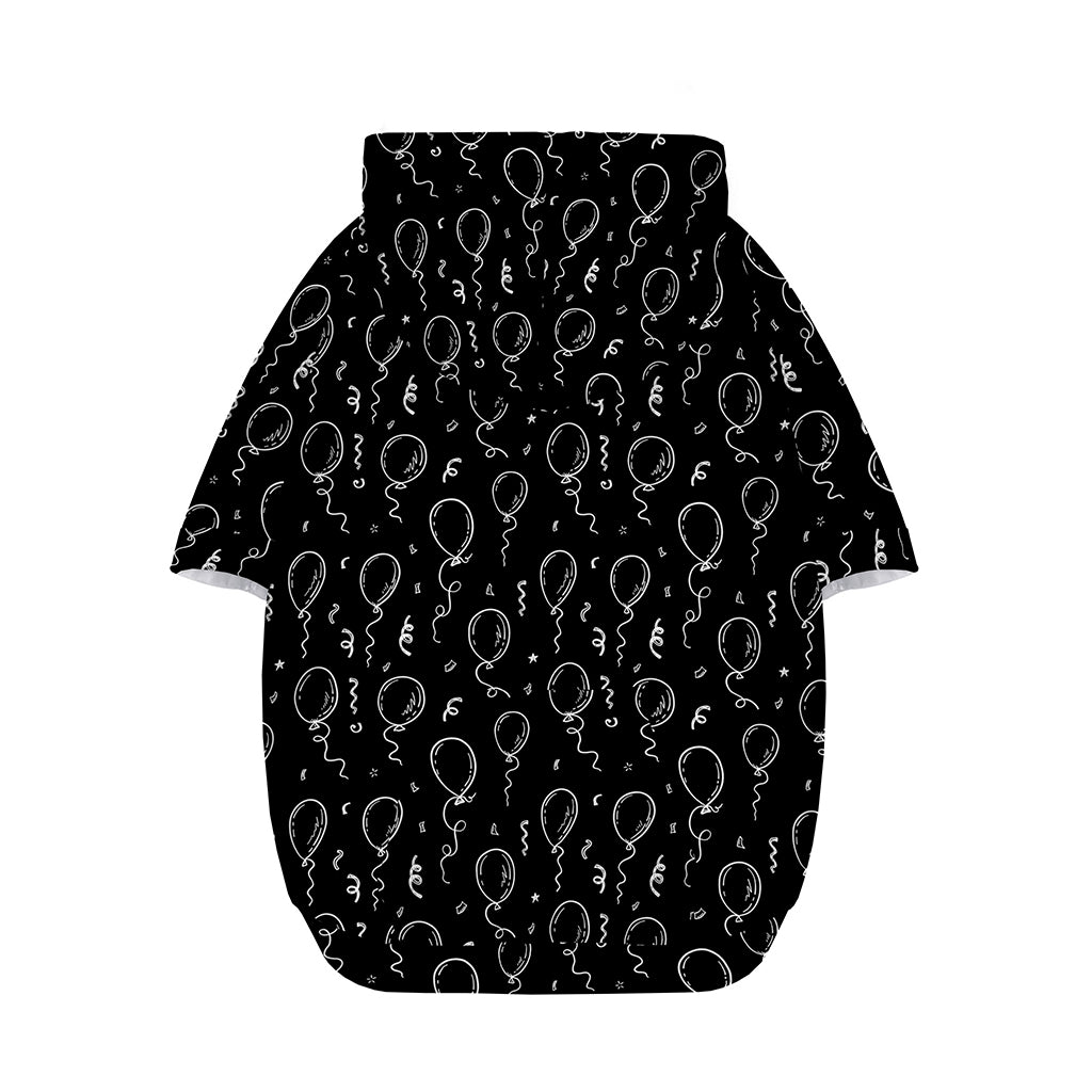 Black And White Balloon Pattern Print Dog Zip Up Hoodie