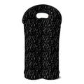 Black And White Balloon Pattern Print Double Neoprene Wine Tote