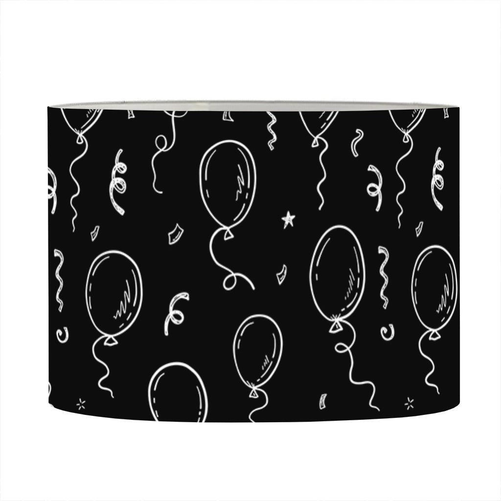 Black And White Balloon Pattern Print Drum Lamp Shade