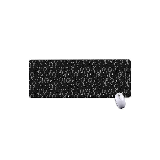 Black And White Balloon Pattern Print Extended Mouse Pad