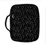 Black And White Balloon Pattern Print Front Pocket Bible Bag