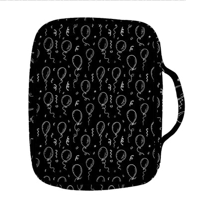 Black And White Balloon Pattern Print Front Pocket Bible Bag