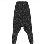 Black And White Balloon Pattern Print Hammer Pants