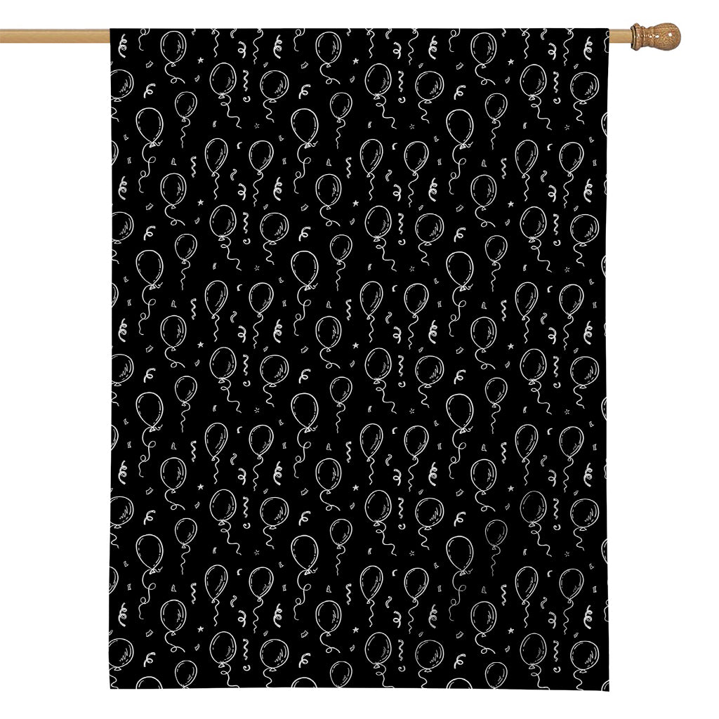 Black And White Balloon Pattern Print House Flag