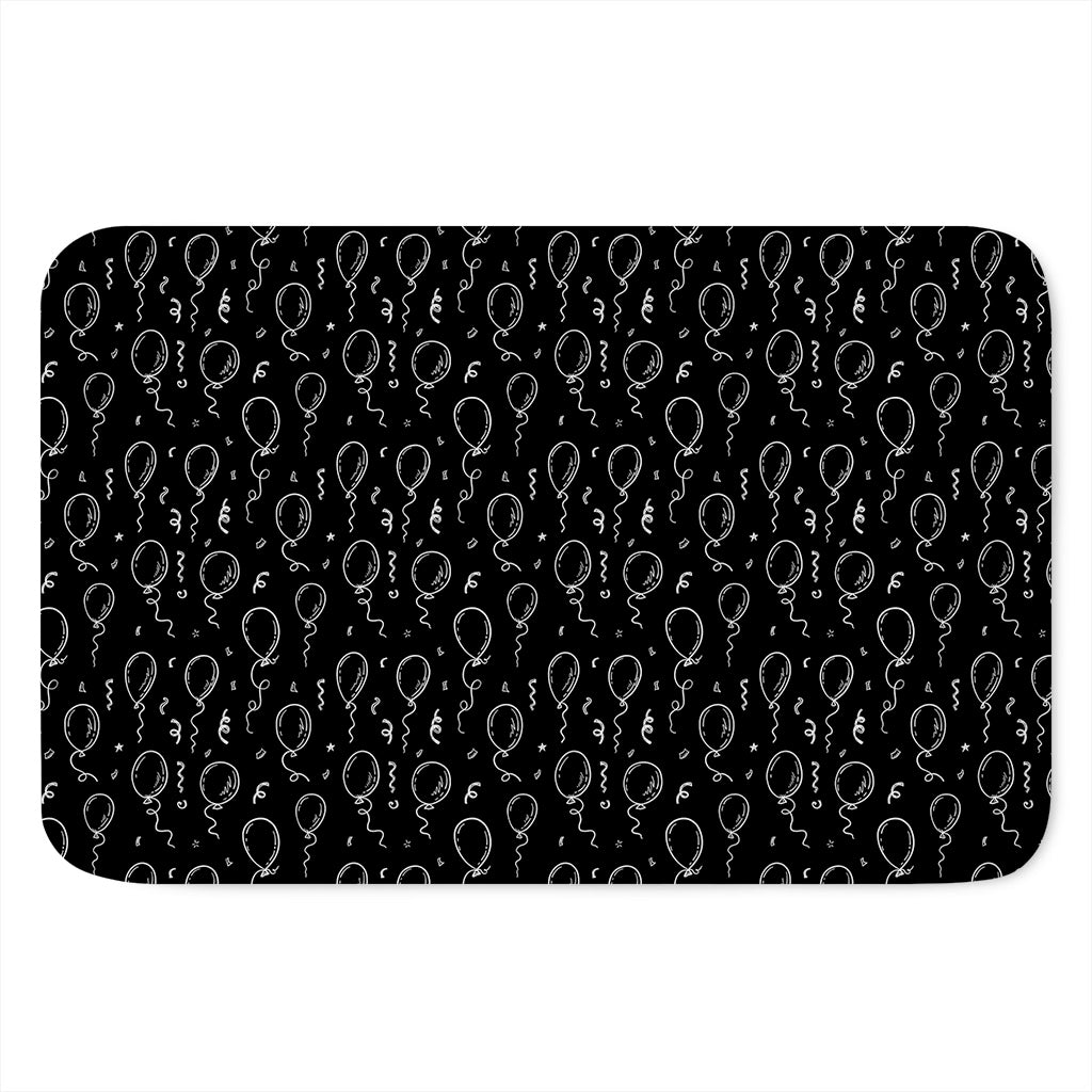 Black And White Balloon Pattern Print Indoor Door Mat