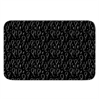 Black And White Balloon Pattern Print Indoor Door Mat