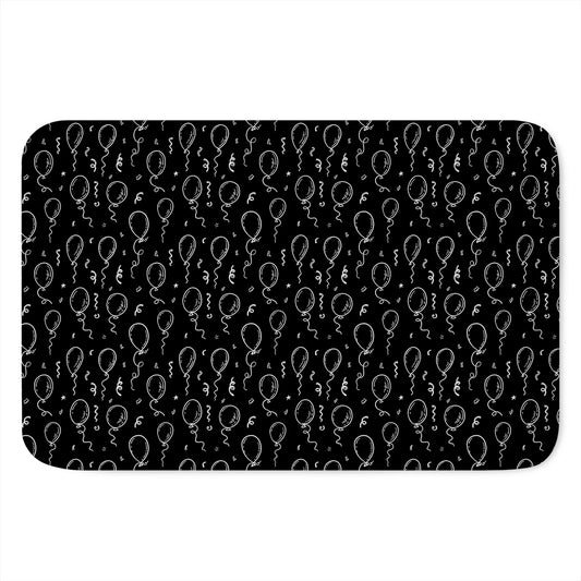 Black And White Balloon Pattern Print Indoor Door Mat