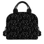 Black And White Balloon Pattern Print Insulated Lunch Bag