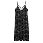 Black And White Balloon Pattern Print Jersey Midi Cami Dress