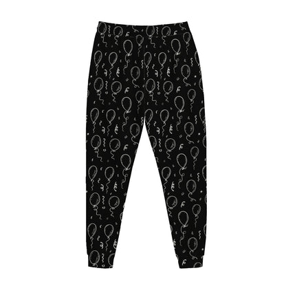 Black And White Balloon Pattern Print Jogger Pants