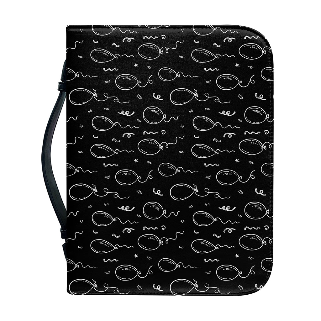 Black And White Balloon Pattern Print Leather Bible Cover