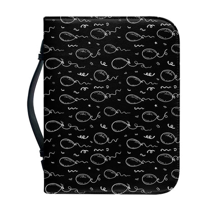 Black And White Balloon Pattern Print Leather Bible Cover