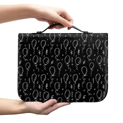 Black And White Balloon Pattern Print Leather Bible Cover