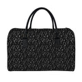 Black And White Balloon Pattern Print Leather Duffel Bag