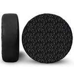 Black And White Balloon Pattern Print Leather Spare Tire Cover